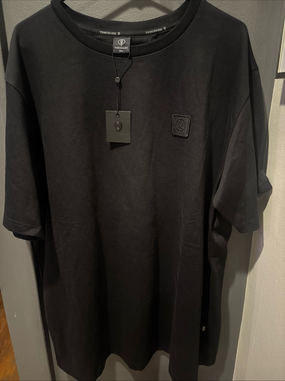 Thrudark Men's Black Crewneck Logo Tee